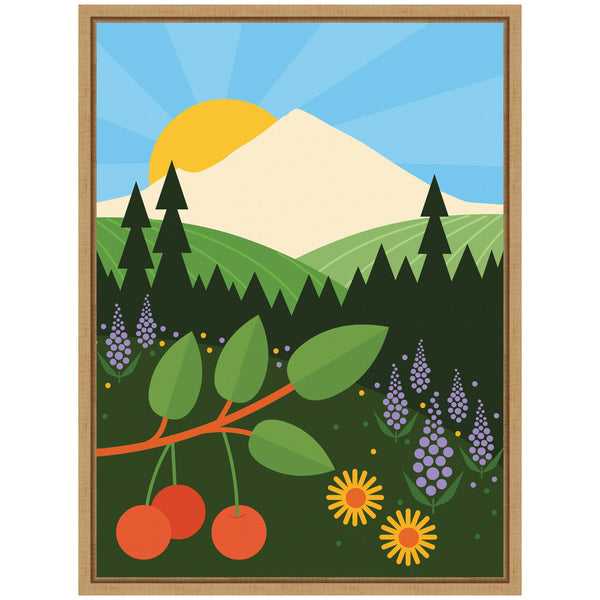 Kate & Laurel Sylvie Mount Hood Framed Canvas By Amber Leaders