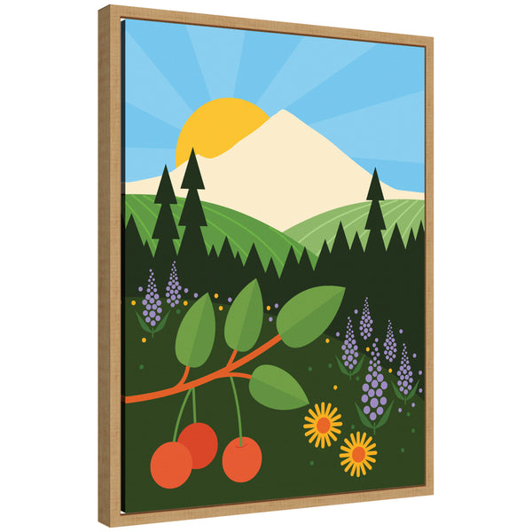 kate & laurel Sylvie Mount Hood Framed Canvas by Amber Leaders