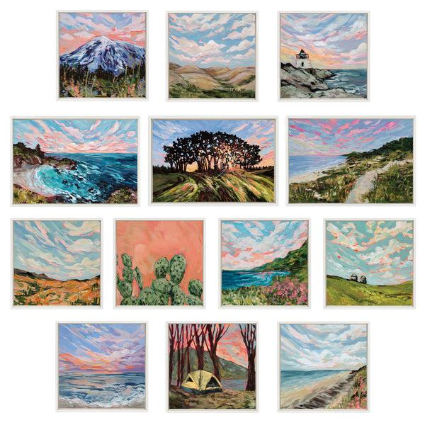 Kate & Laurel Sylvie Mount Rainier Framed Canvas By Emily Kenney