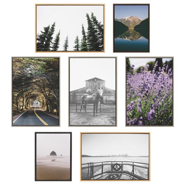 Kate & Laurel Sylvie Mountain Reflection Framed Canvas By Patricia Hasz Of Patricia Rae Photography