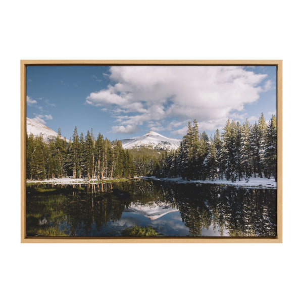 kate & laurel Sylvie Mountain Reflection Framed Canvas by Patricia Hasz of Patricia Rae Photography
