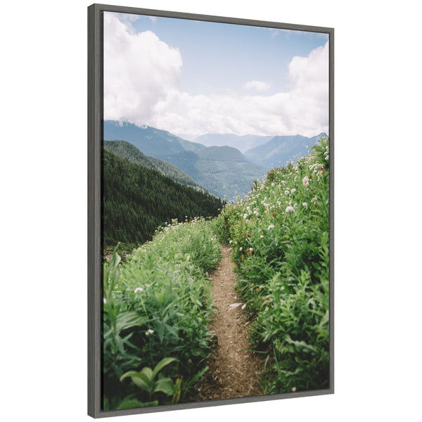 Kate & Laurel Sylvie Mountain Trail Scenic Landscape Framed Canvas By Patricia Hasz Of Patricia Rae Photography