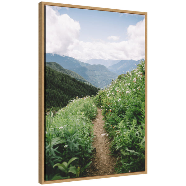 kate & laurel Sylvie Mountain Trail Scenic Landscape Framed Canvas by Patricia Hasz of Patricia Rae Photography
