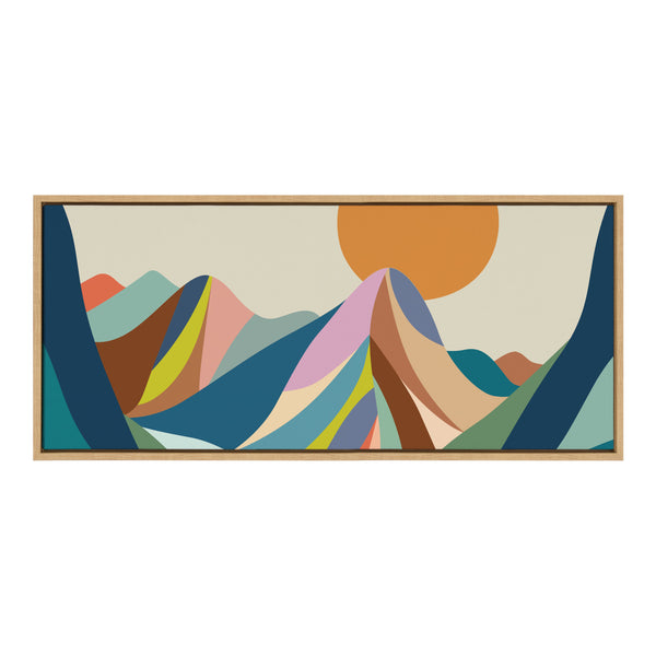 Kate & Laurel Sylvie Mountains Crop Framed Canvas By Rachel Lee Of My Dream Wall