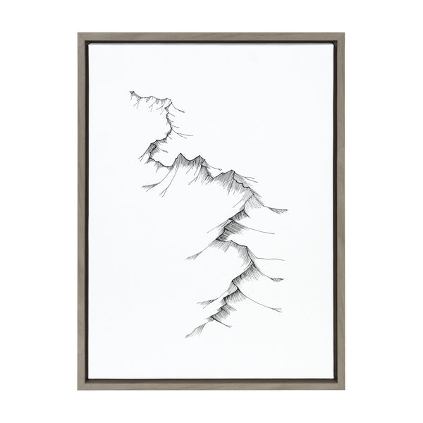 Kate & Laurel Sylvie Mountains Framed Canvas By Viola Kreczmer