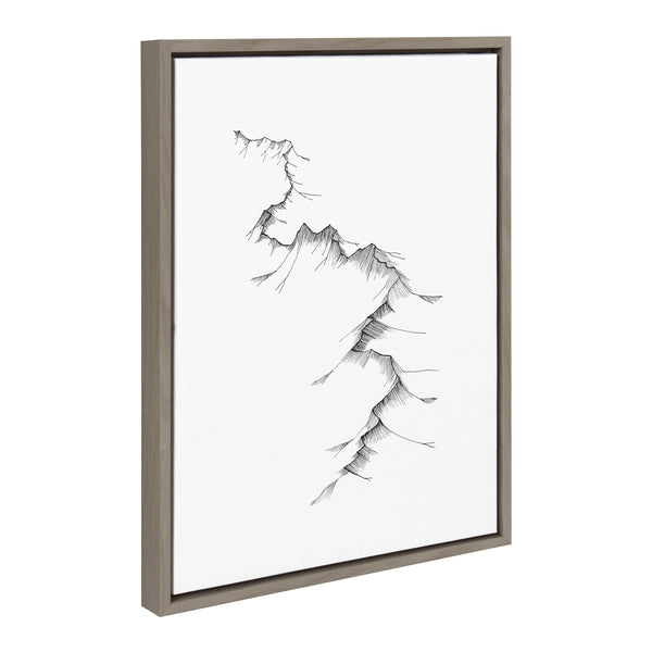 Kate & Laurel Sylvie Mountains Framed Canvas By Viola Kreczmer