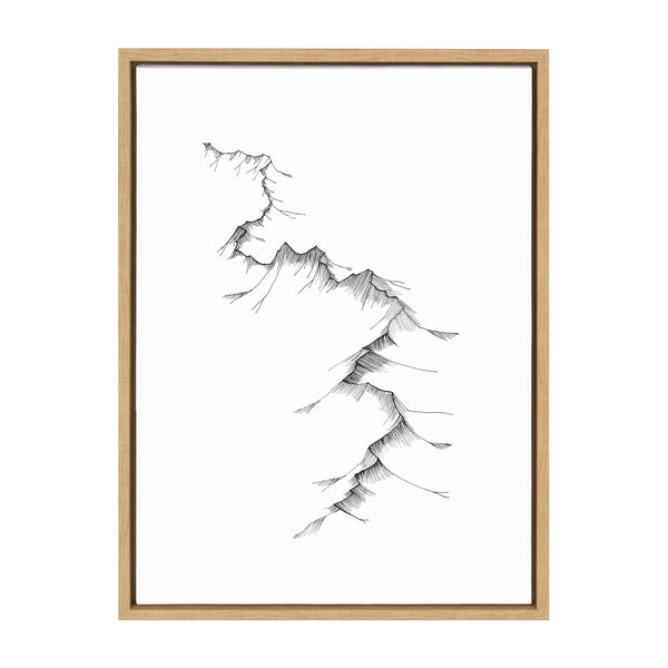 kate & laurel Sylvie Mountains Framed Canvas by Viola Kreczmer