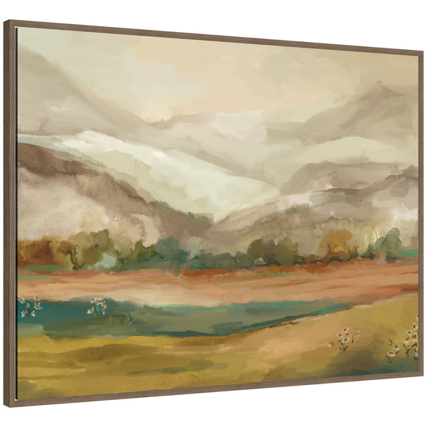 kate & laurel Sylvie Mountainscape Horizontal Framed Canvas by Annie Quigley