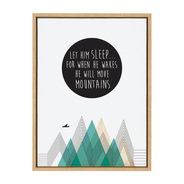 kate & laurel Sylvie Move Mountains Framed Canvas by Rachel Lee of My Dream Wall