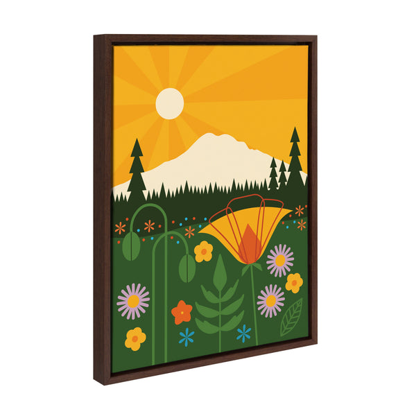 Kate & Laurel Sylvie Mt Rainier Framed Canvas By Amber Leaders Designs