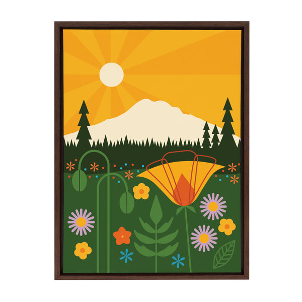 kate & laurel Sylvie Mt Rainier Framed Canvas by Amber Leaders Designs