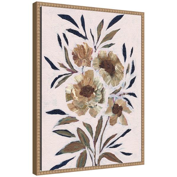 kate & laurel Sylvie Muted Paintrely Florals Framed Canvas by Nikita Jariwala