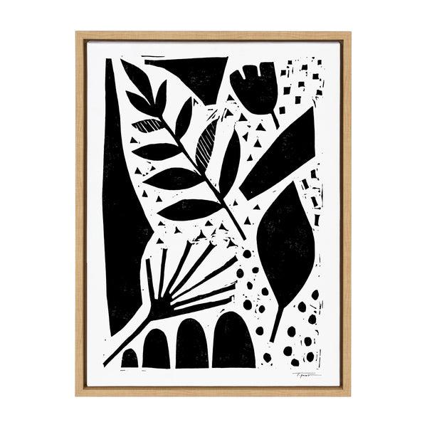 kate & laurel Sylvie Nature in the Abstract Framed Canvas by Statement Goods