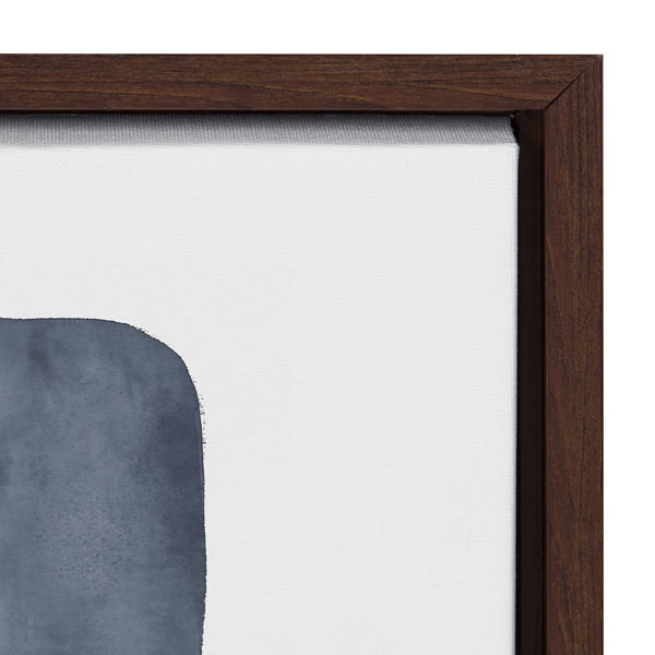 Kate & Laurel Sylvie Navy Block Abstract Framed Canvas By Amy Lighthall