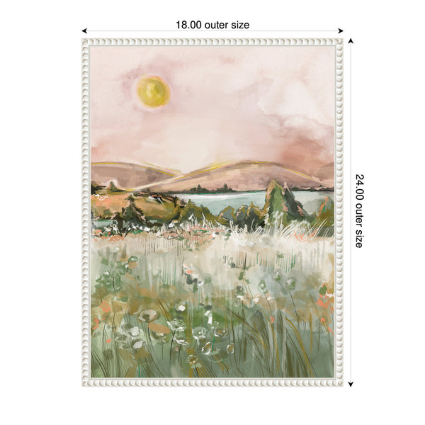 Kate & Laurel Sylvie Neutral Landscape 02 Framed Canvas By Annie Quigley