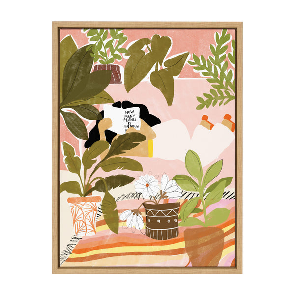 kate & laurel Sylvie Never Enough Plants Framed Canvas by Alja Horvat