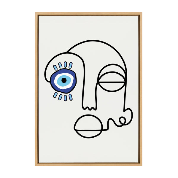 kate & laurel Sylvie No Evil Allowed Framed Canvas by Shatha Al Dafai