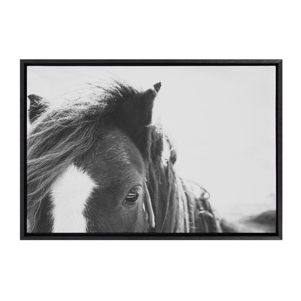 kate & laurel Sylvie Noble BW Framed Canvas by Alicia Abla