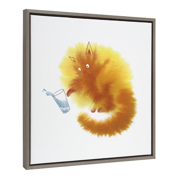 Kate & Laurel Sylvie Not Again Framed Canvas By Faryn Hughes