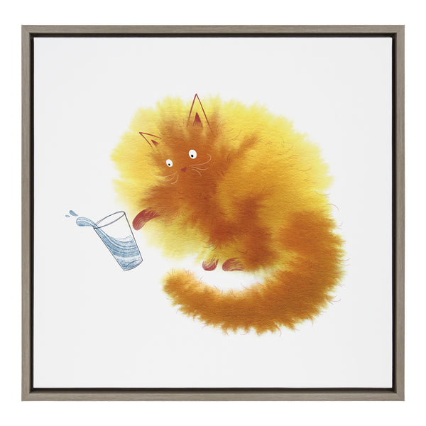 Kate & Laurel Sylvie Not Again Framed Canvas By Faryn Hughes