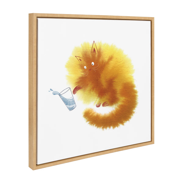 kate & laurel Sylvie Not Again Framed Canvas by Faryn Hughes