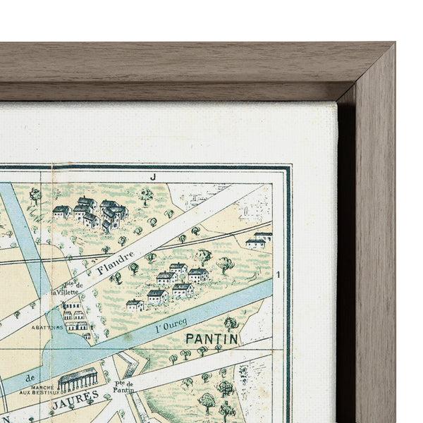 Kate & Laurel Sylvie Nouveau Plan De Paris Monumental Map Framed Canvas By Corinna Buchholz Of Piddix
