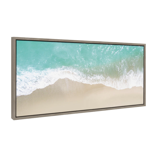 Kate & Laurel Sylvie Ocean Beach Fantasy Framed Canvas By The Creative Bunch Studio