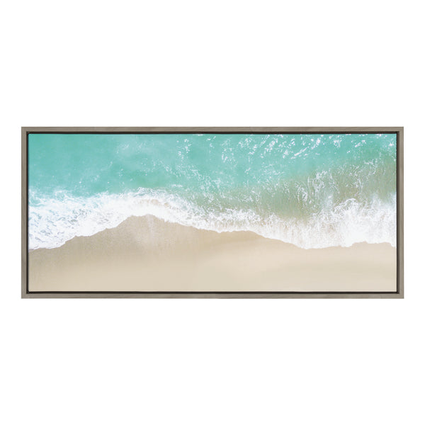 kate & laurel Sylvie Ocean Beach Fantasy Framed Canvas by The Creative Bunch Studio