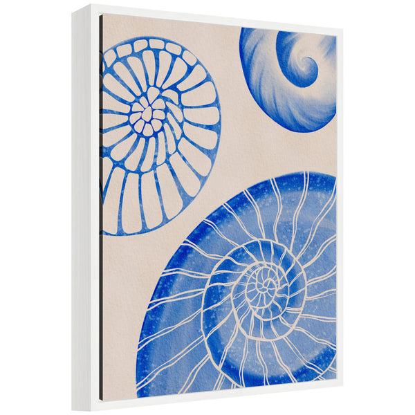 kate & laurel Sylvie Ocean Charms l Framed Canvas by Nikita Jariwala