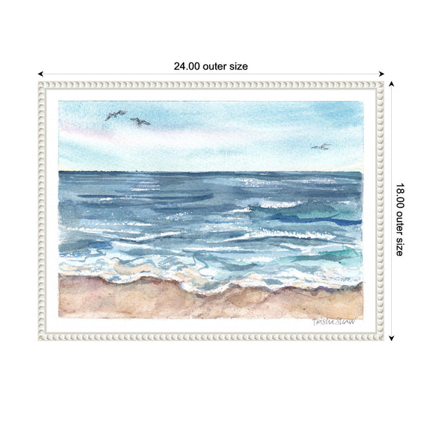 Kate & Laurel Sylvie Ocean Seascape Framed Canvas By Patricia Shaw