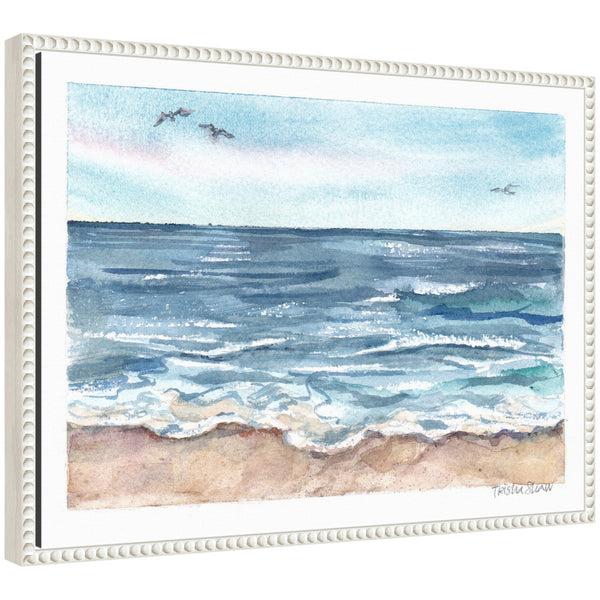 kate & laurel Sylvie Ocean Seascape Framed Canvas by Patricia Shaw