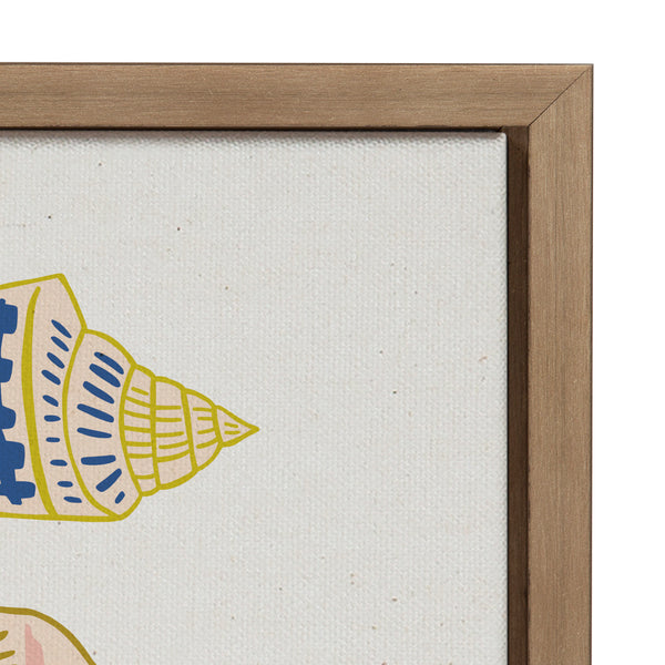 Kate & Laurel Sylvie Ocean Treasures Framed Canvas By Alicia Schultz