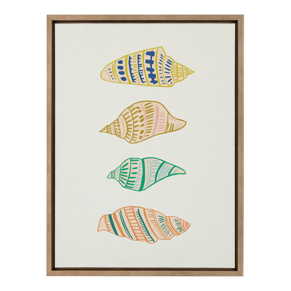 kate & laurel Sylvie Ocean Treasures Framed Canvas by Alicia Schultz