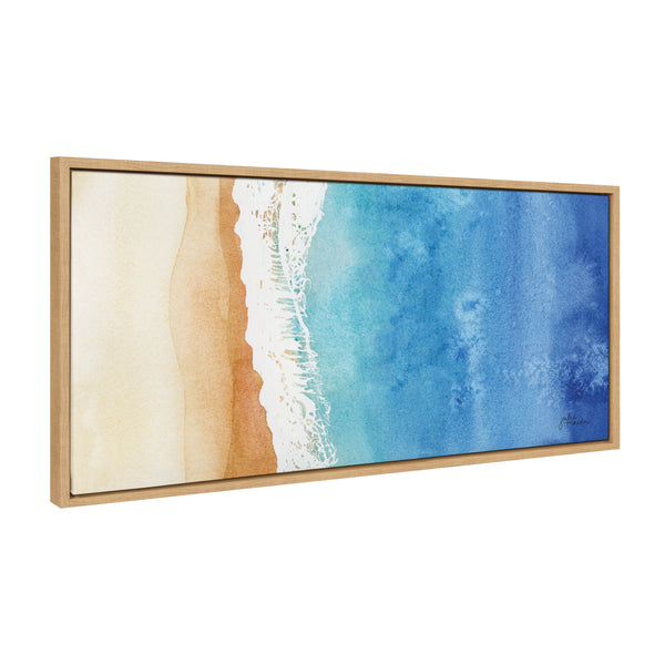 kate & laurel Sylvie Ocean Wake Framed Canvas by Julie Maida
