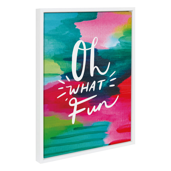 Kate & Laurel Sylvie Oh What Fun Framed Canvas By Jessi Raulet Of EttaVee