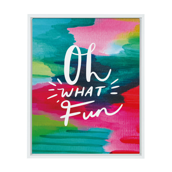 kate & laurel Sylvie Oh What Fun Framed Canvas by Jessi Raulet Of EttaVee