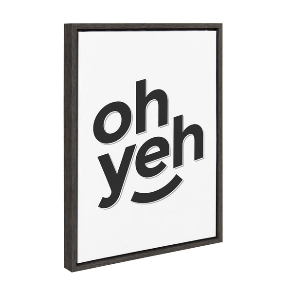 Kate & Laurel Sylvie Oh Yeh Framed Canvas By Rocket Jack