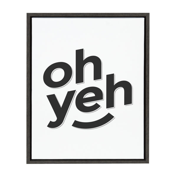 kate & laurel Sylvie Oh Yeh Framed Canvas By Rocket Jack