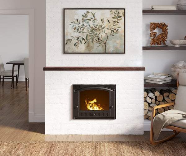 Kate & Laurel Sylvie Olive Tree Abstract Framed Canvas By The Creative Bunch Studio