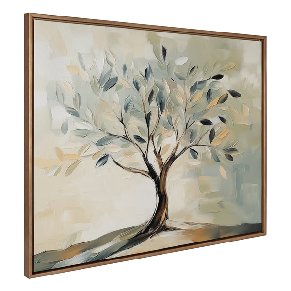 Kate & Laurel Sylvie Olive Tree Abstract Landscape Framed Canvas By The Creative Bunch Studio