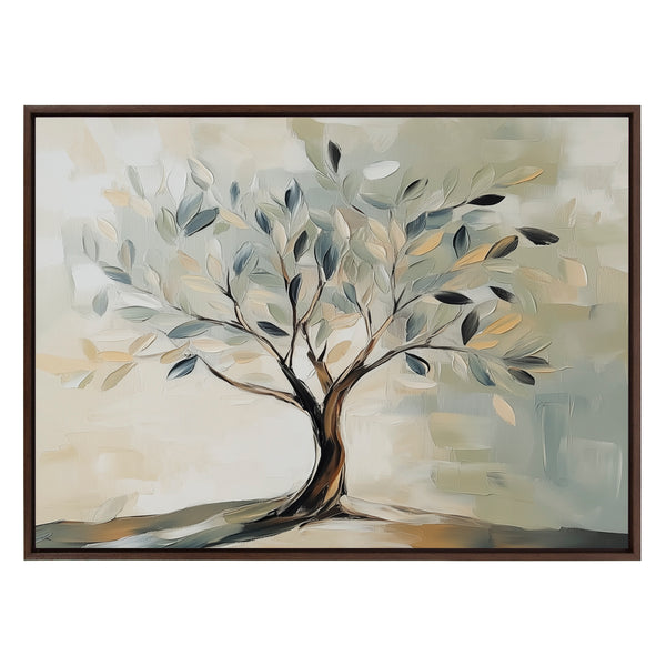 Kate & Laurel Sylvie Olive Tree Abstract Landscape Framed Canvas By The Creative Bunch Studio