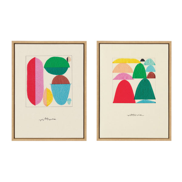 Kate & Laurel Sylvie On The Other Hand And Repeat For A New Outcome Framed Canvas Art Set By Amber Vittoria