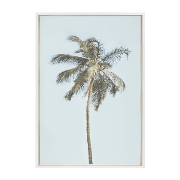 kate & laurel Sylvie One Coconut Palm Tree Framed Canvas by The Creative Bunch Studio