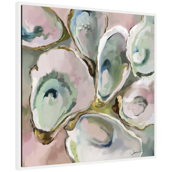 Kate & Laurel Sylvie Oyster Roast 2 Framed Canvas By Mary Sparrow