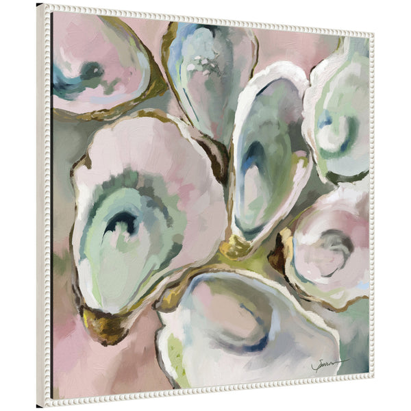kate & laurel Sylvie Oyster Roast 2 Framed Canvas by Mary Sparrow