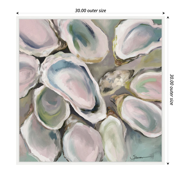 Kate & Laurel Sylvie Oyster Roast Framed Canvas By Mary Sparrow