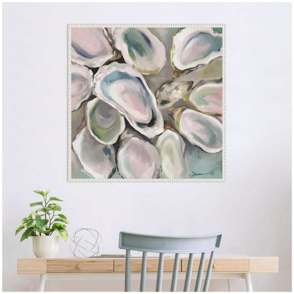 Kate & Laurel Sylvie Oyster Roast Framed Canvas By Mary Sparrow