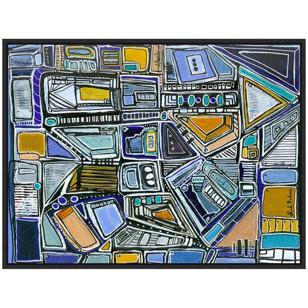 Kate & Laurel Sylvie Pacific Tower Horizontal Framed Canvas By Leah Nadeau