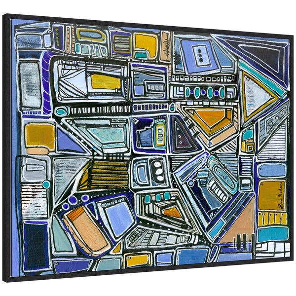 kate & laurel Sylvie Pacific Tower Horizontal Framed Canvas by Leah Nadeau
