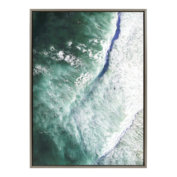 kate & laurel Sylvie Paddle Out Framed Canvas by Rachel Bolgov